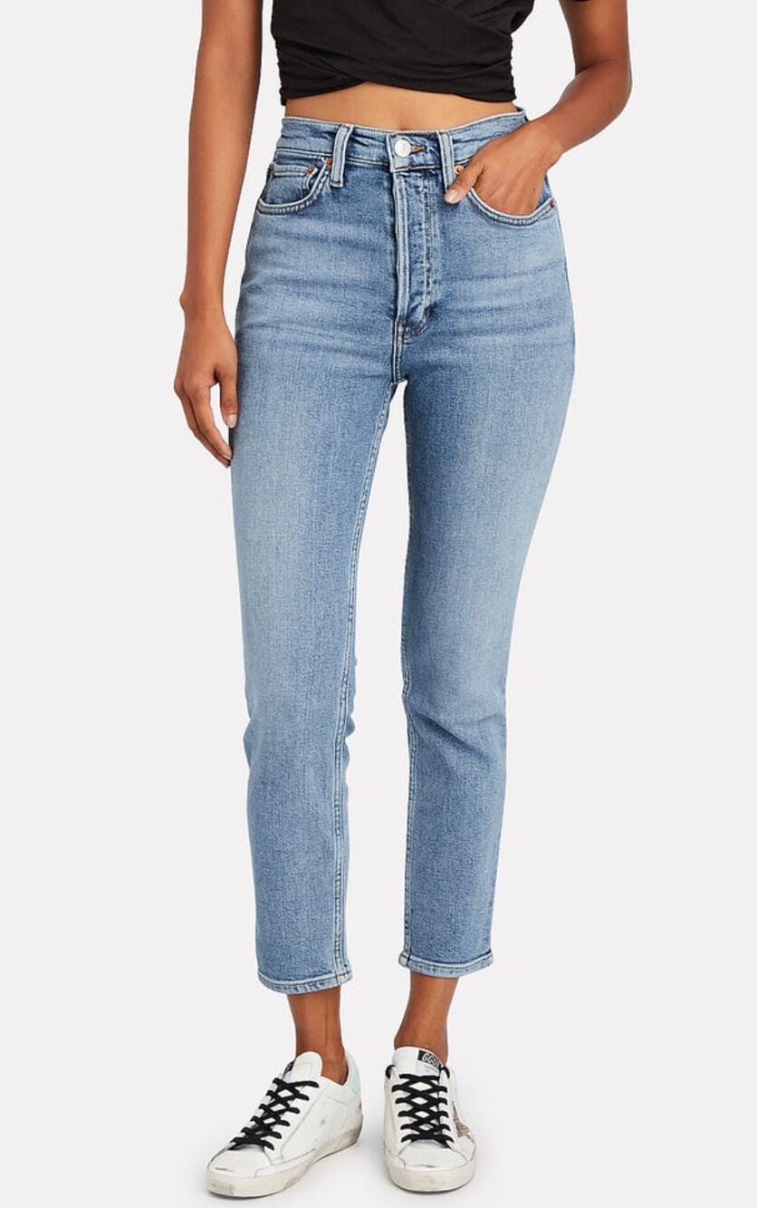 ReDone 90s Ankle Cropped Jeans Denim Y2K Casual Fall Preppy Retro Office 31